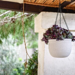 Vaso Pensile bombato rigato Shabby