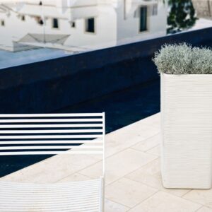 Pilone rigato portavaso linea "Shabby"